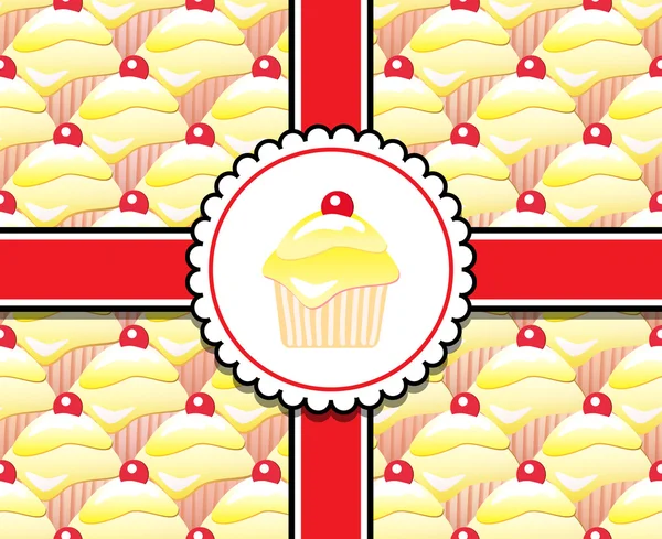 Cupcake πλαίσιο — Διανυσματικό Αρχείο