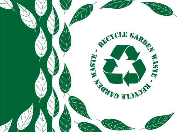 정원 폐기물 재활용 — 스톡 벡터