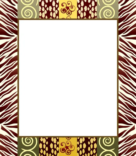 African style frame 2 — Stock Vector