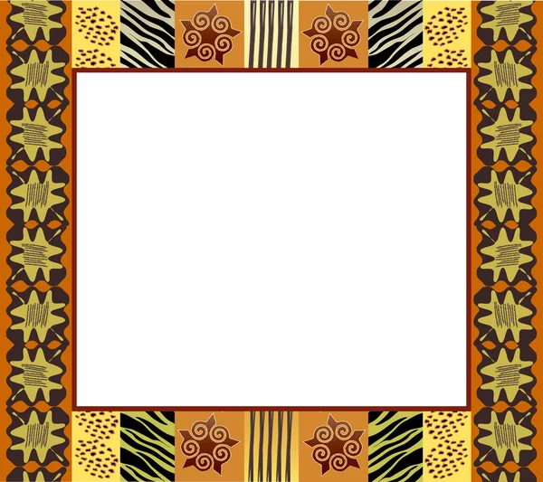 Cadre de style africain 1 — Image vectorielle