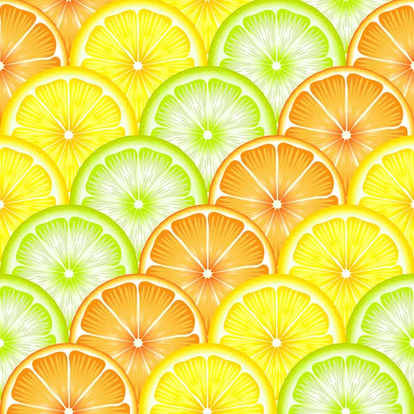 Fruit slices seamless — Stock Vector