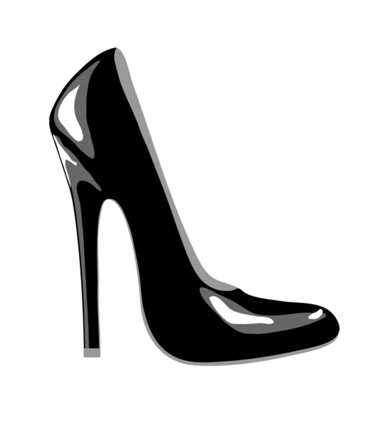 Black shoe — Stock Vector