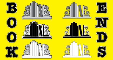 Bookend icons clipart