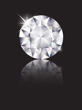 Diamond reflected clipart