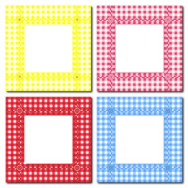 Gingham frames clipart