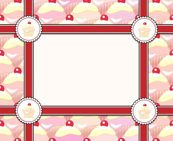 Cupcake frame — Stock Vector