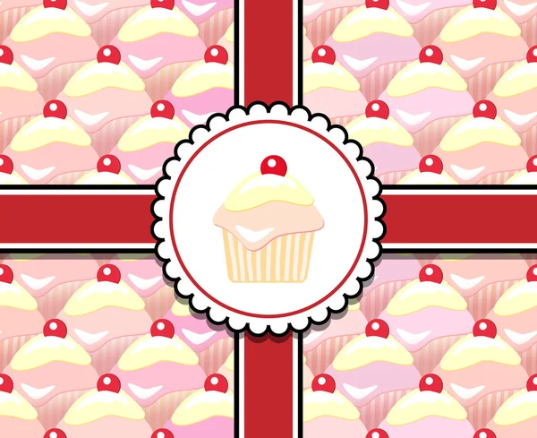 Cupcake gift — Stock Vector