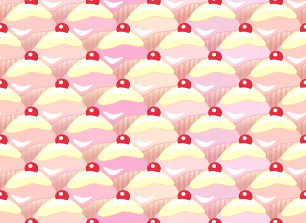 Cupcake sans couture — Image vectorielle