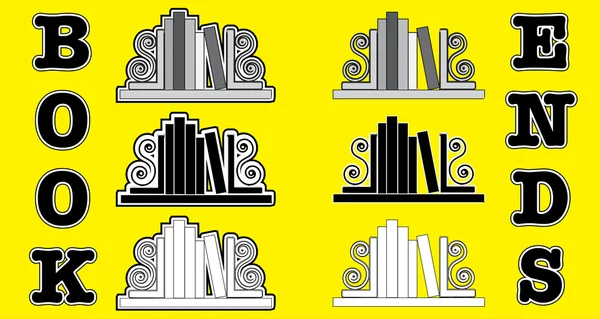 Bookend icons — Stock Vector