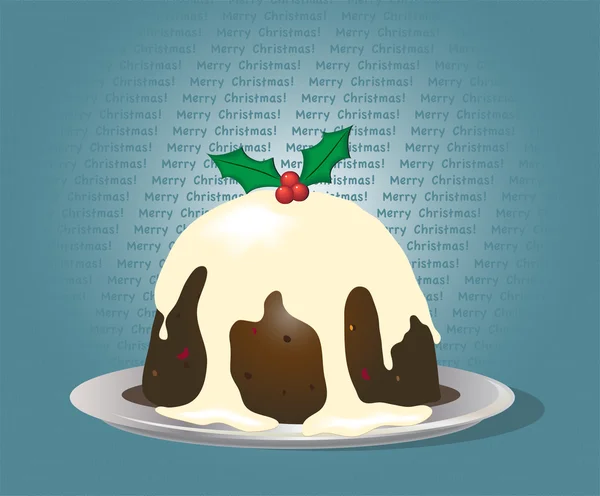 Christmas pudding — Stockvector