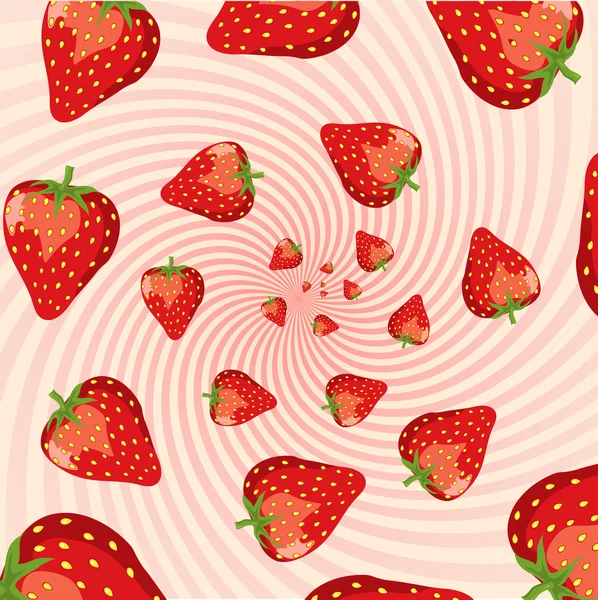 Strawberry swirls — Stock Vector