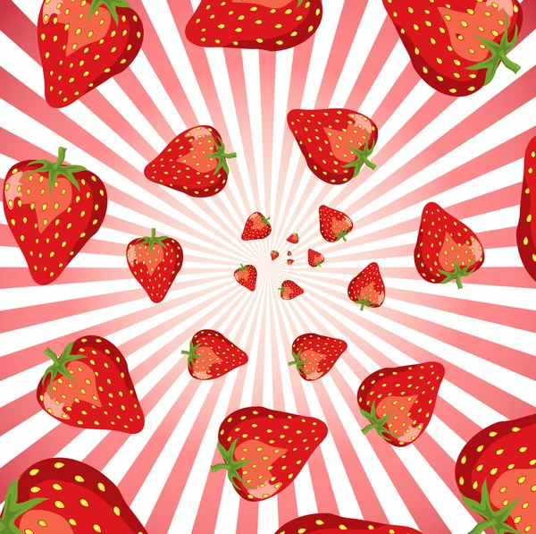 Jordbær hvirvel – Stock-vektor