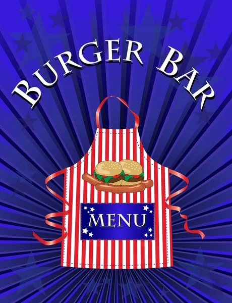 Nabídka panelu Burger — Stockový vektor