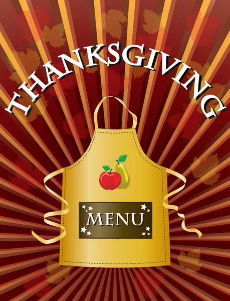 Menu de Thanksgiving — Image vectorielle
