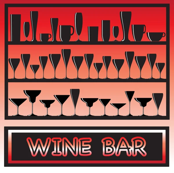 Wine bar — Stock Vector