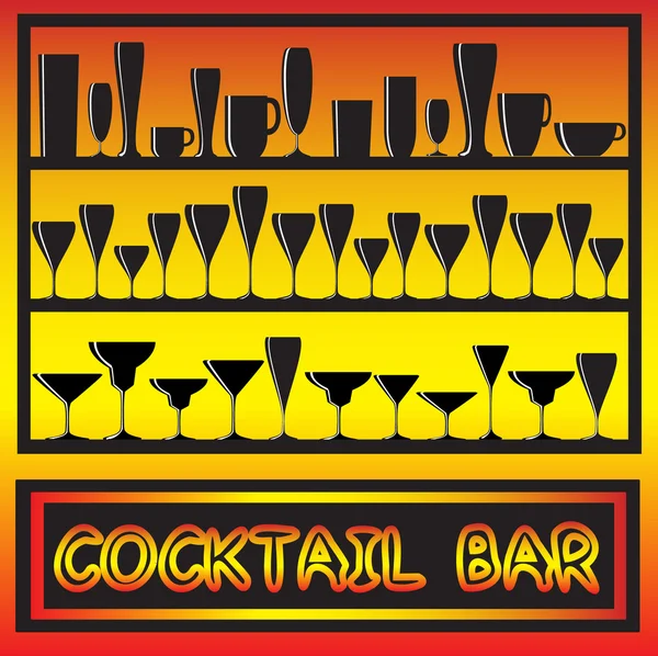 Koktejlový bar — Stockový vektor