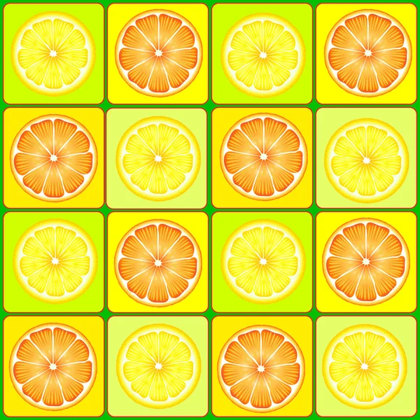 Sinaasappelen en citroenen — Stockvector