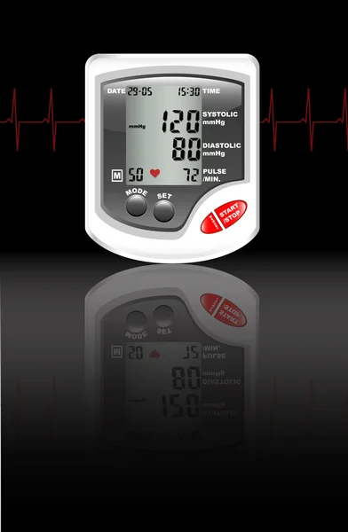 Blood pressure monitor — Stock Vector