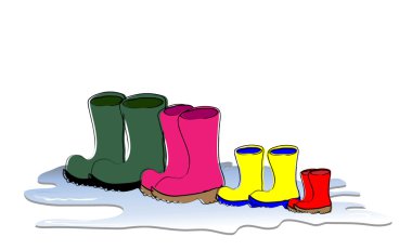 Family boots clipart