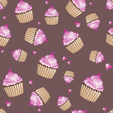 Cupcakes seamless clipart