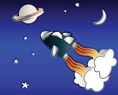 Space travel clipart