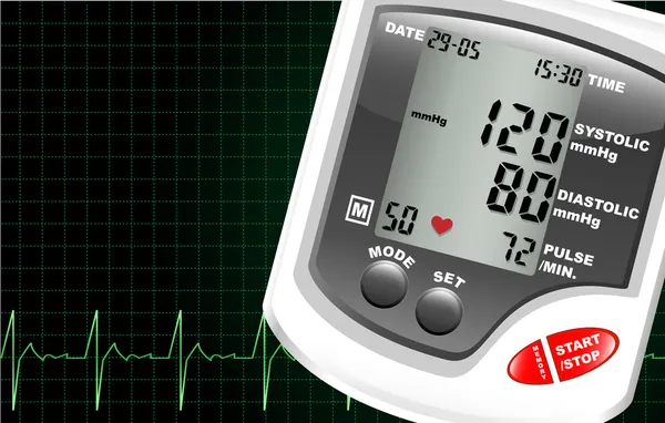 stock vector Blood pressure monitor