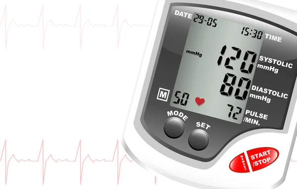 Vérnyomásmérő — Stock Vector