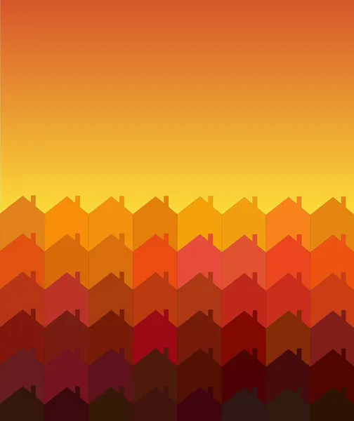 Maisons tessellation chaud — Image vectorielle