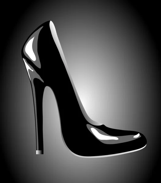 Zwarte schoen — Stockvector