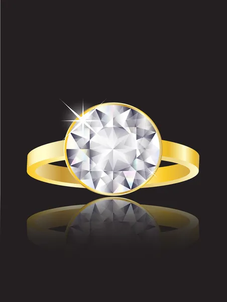 Anello diamante — Vettoriale Stock