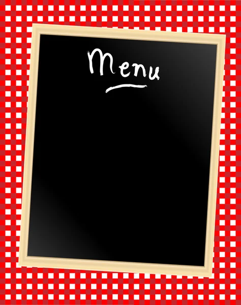 Placa de menu em gingham — Vetor de Stock