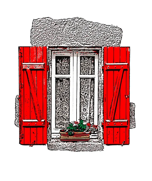 Закрытое окно — стоковый вектор