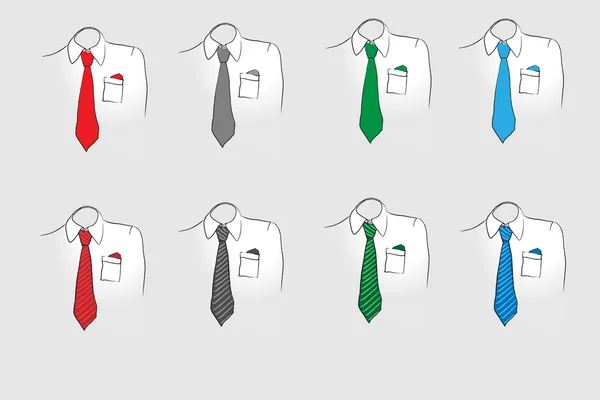 Gömlek ve kravat — Stok Vektör