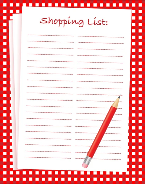 Lista de compras — Vetor de Stock