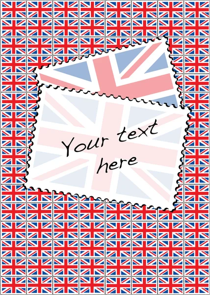 Union Jack stamps with copy space — Stock Vector