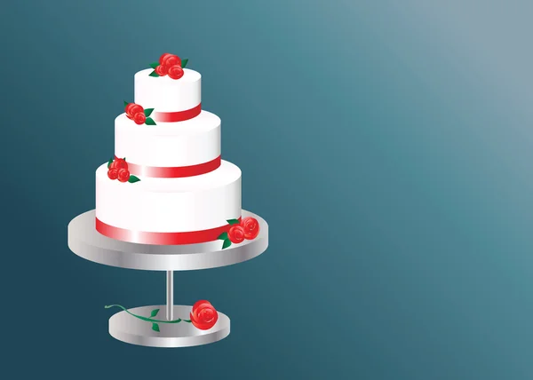 Bröllopstårta — Stock vektor