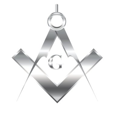 Freemasonry symbol on white clipart