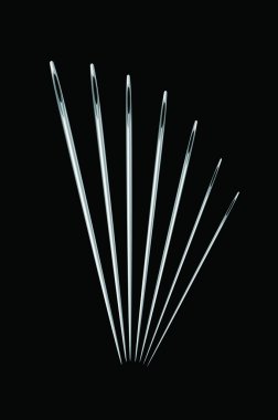 Needles on black clipart