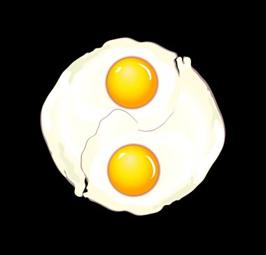 Ying yang eggs clipart