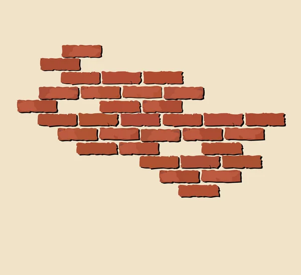 Red brick — Stock Vector