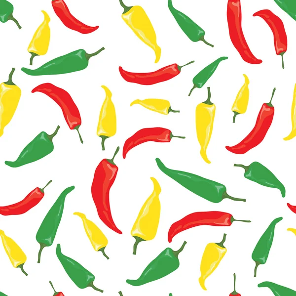 Chilli pepper seamless — Stock Vector