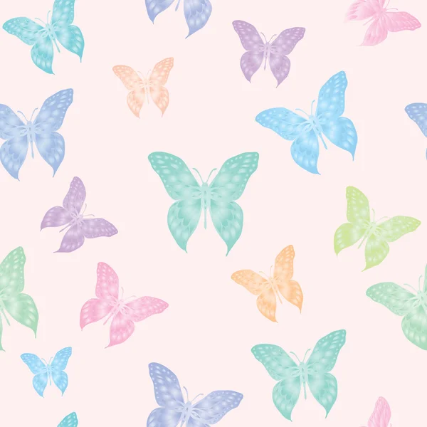 粉红蝴蝶 — 图库矢量图片