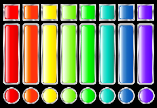 Rainbow web κουμπιά — Διανυσματικό Αρχείο