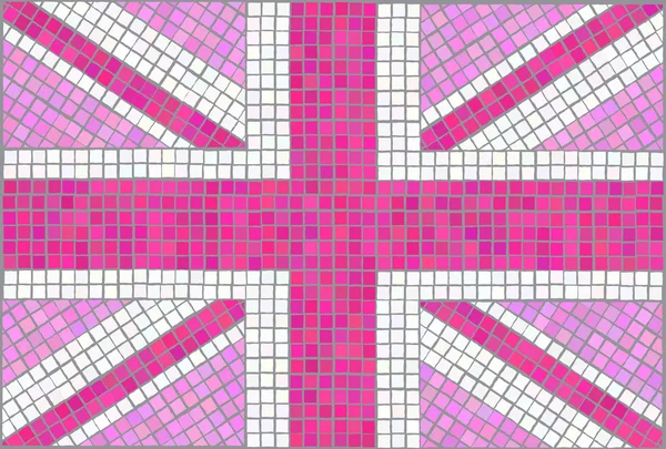 Union Jack pink — Stock Vector