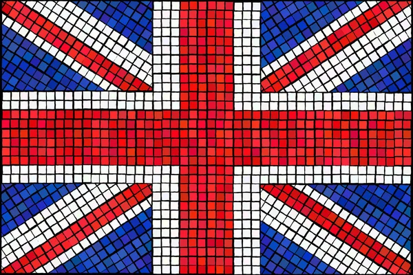 Union Jack mosaïque — Image vectorielle
