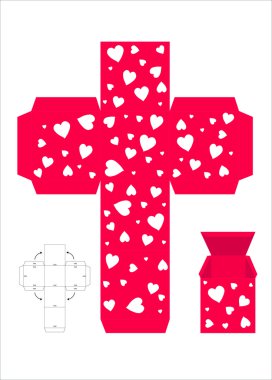 Valentine gift box1 clipart