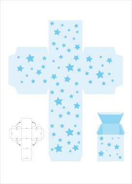 Gift box template2 clipart