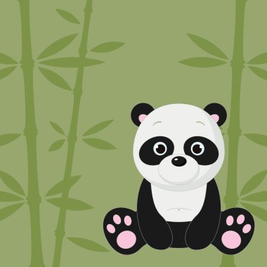 Panda card clipart