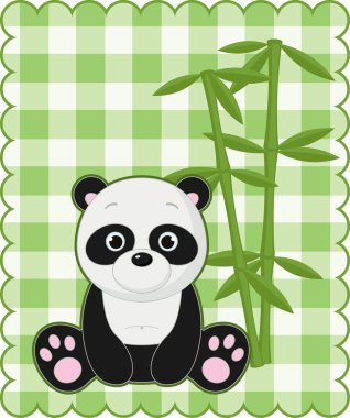 Panda card clipart