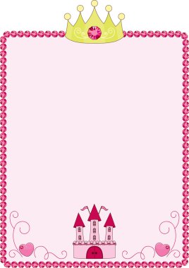 Princess pink frame clipart